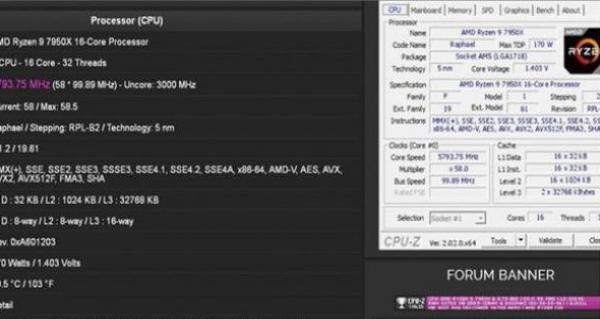 AMD R9 7950X 跑分刷新世界纪录，普通水冷散热下稳定全核5.5GHz